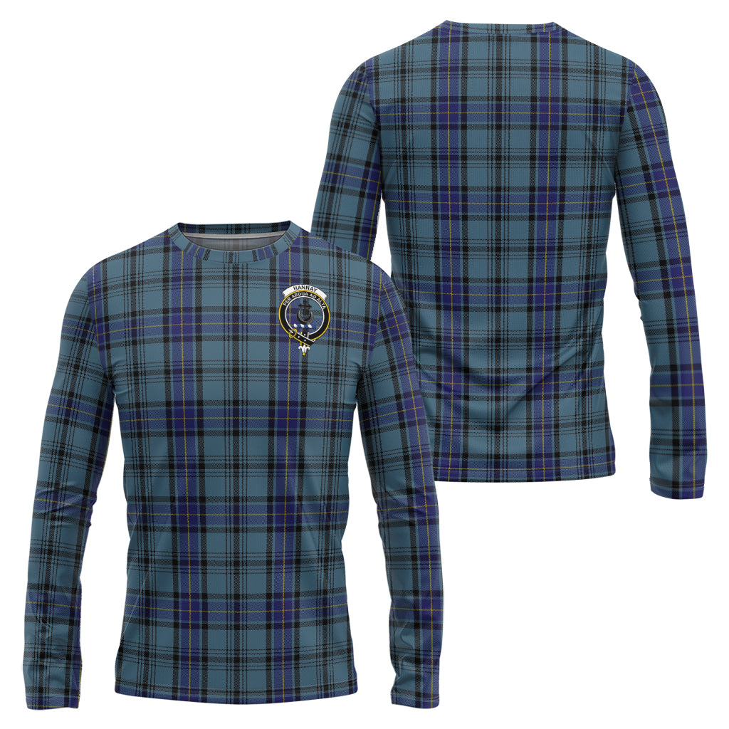 hannay-blue-tartan-long-sleeve-t-shirt-with-family-crest