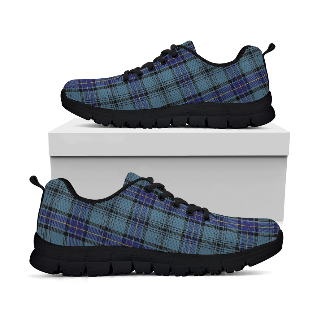 Hannay Blue Tartan Sneakers Kid's Sneakers - Tartan Vibes Clothing