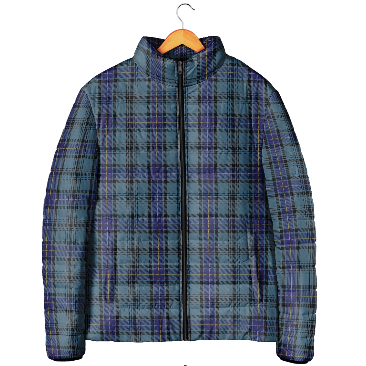 Hannay Blue Tartan Padded Jacket Men's Padded Jacket - Tartan Vibes Clothing