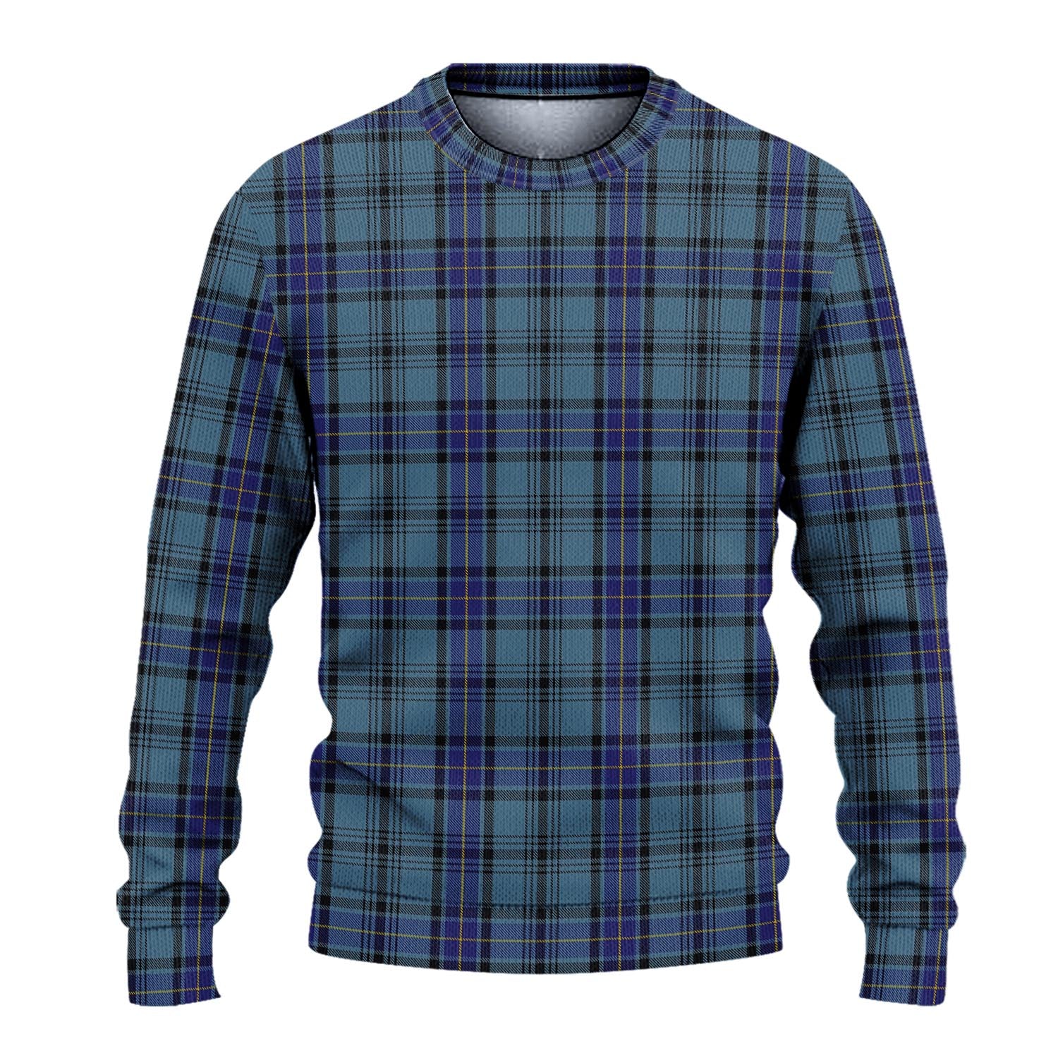 Hannay Blue Tartan Knitted Sweater - Tartanvibesclothing