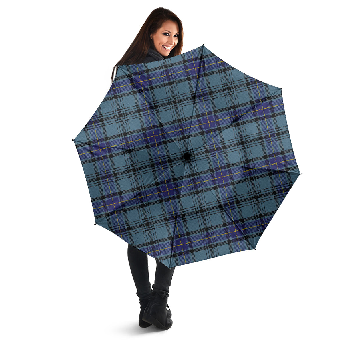 Hannay Blue Tartan Umbrella - Tartanvibesclothing