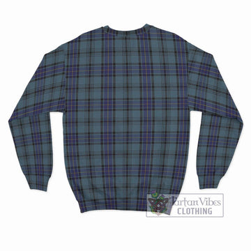 Hannay Blue Tartan Sweatshirt with Family Crest DNA In Me Style