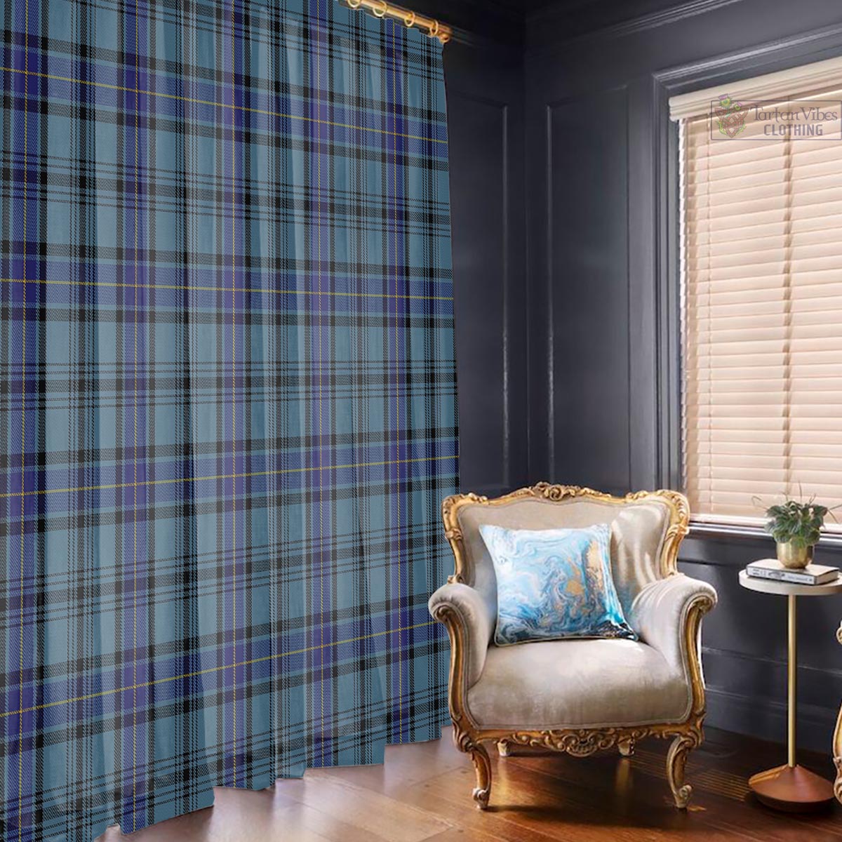 Hannay Blue Tartan Window Curtain