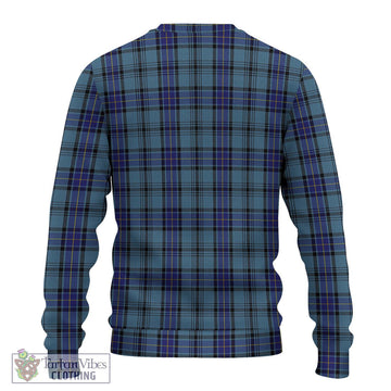 Hannay Blue Tartan Ugly Sweater with Family Crest DNA In Me Style