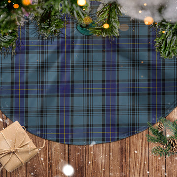 Hannay Blue Tartan Christmas Tree Skirt