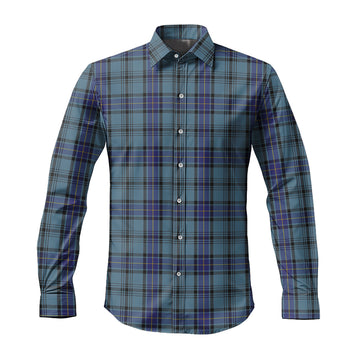 Hannay Blue Tartan Long Sleeve Button Up Shirt