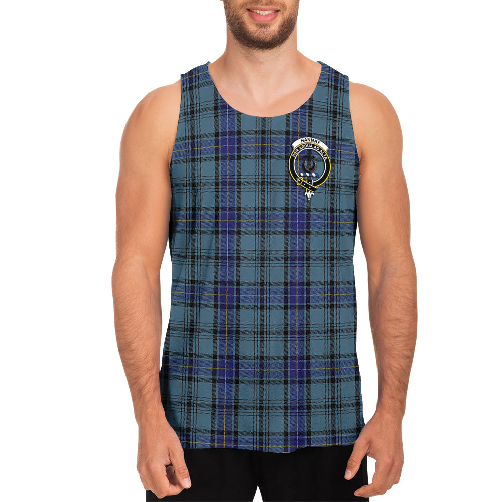 hannay-blue-tartan-mens-tank-top-with-family-crest