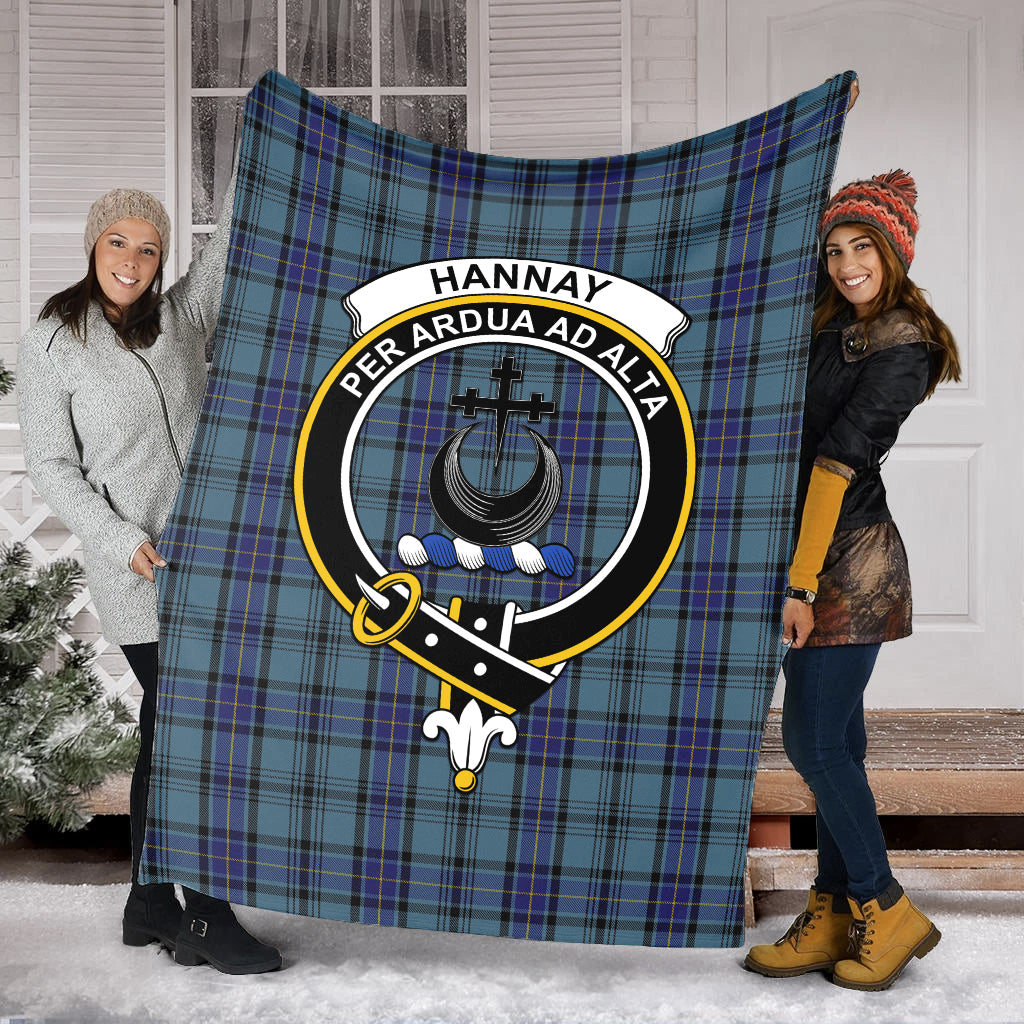 hannay-blue-tartab-blanket-with-family-crest