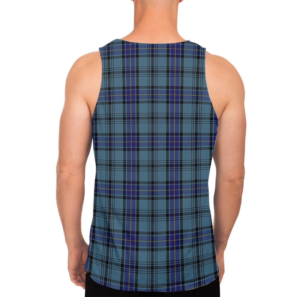 hannay-blue-tartan-mens-tank-top-with-family-crest