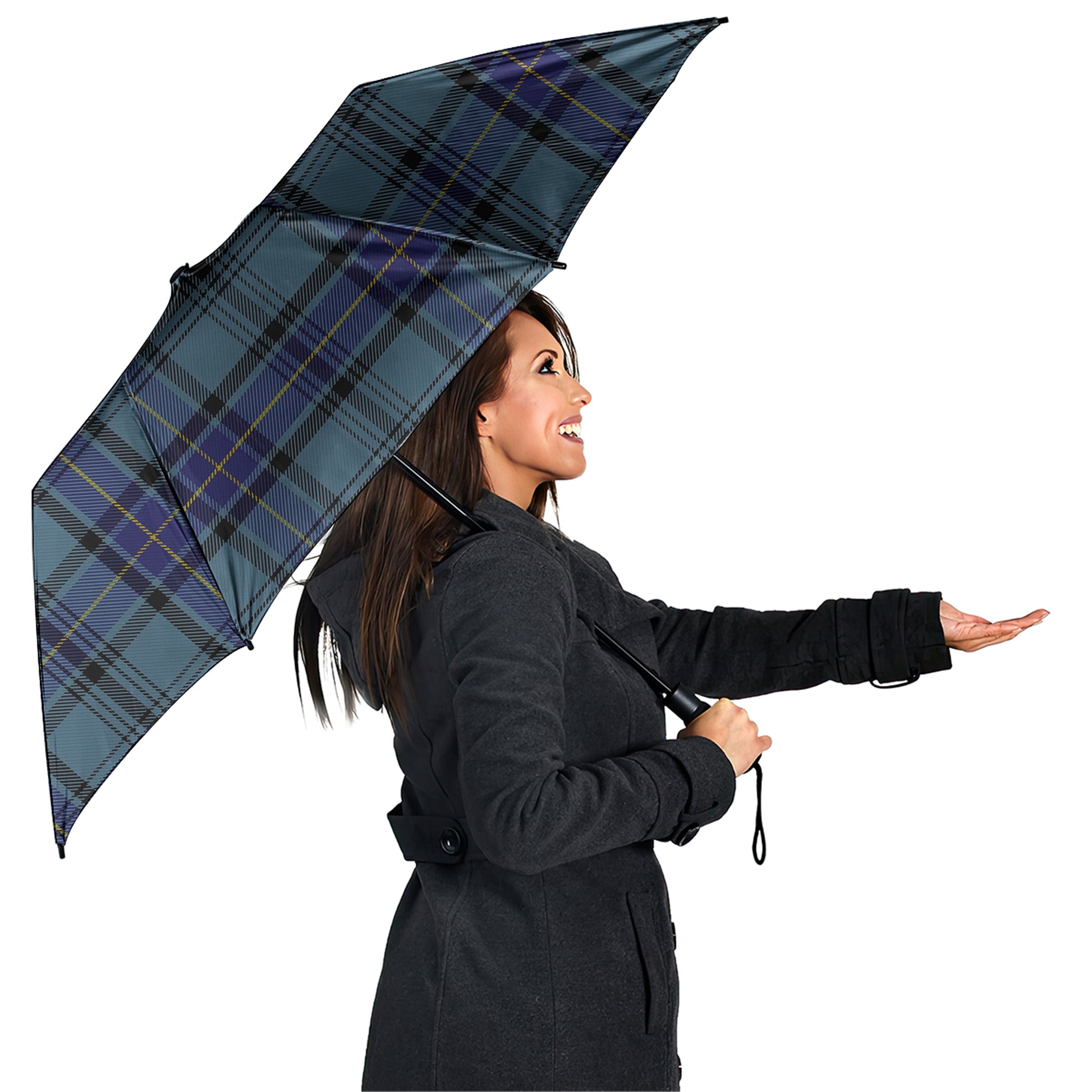 Hannay Blue Tartan Umbrella - Tartanvibesclothing