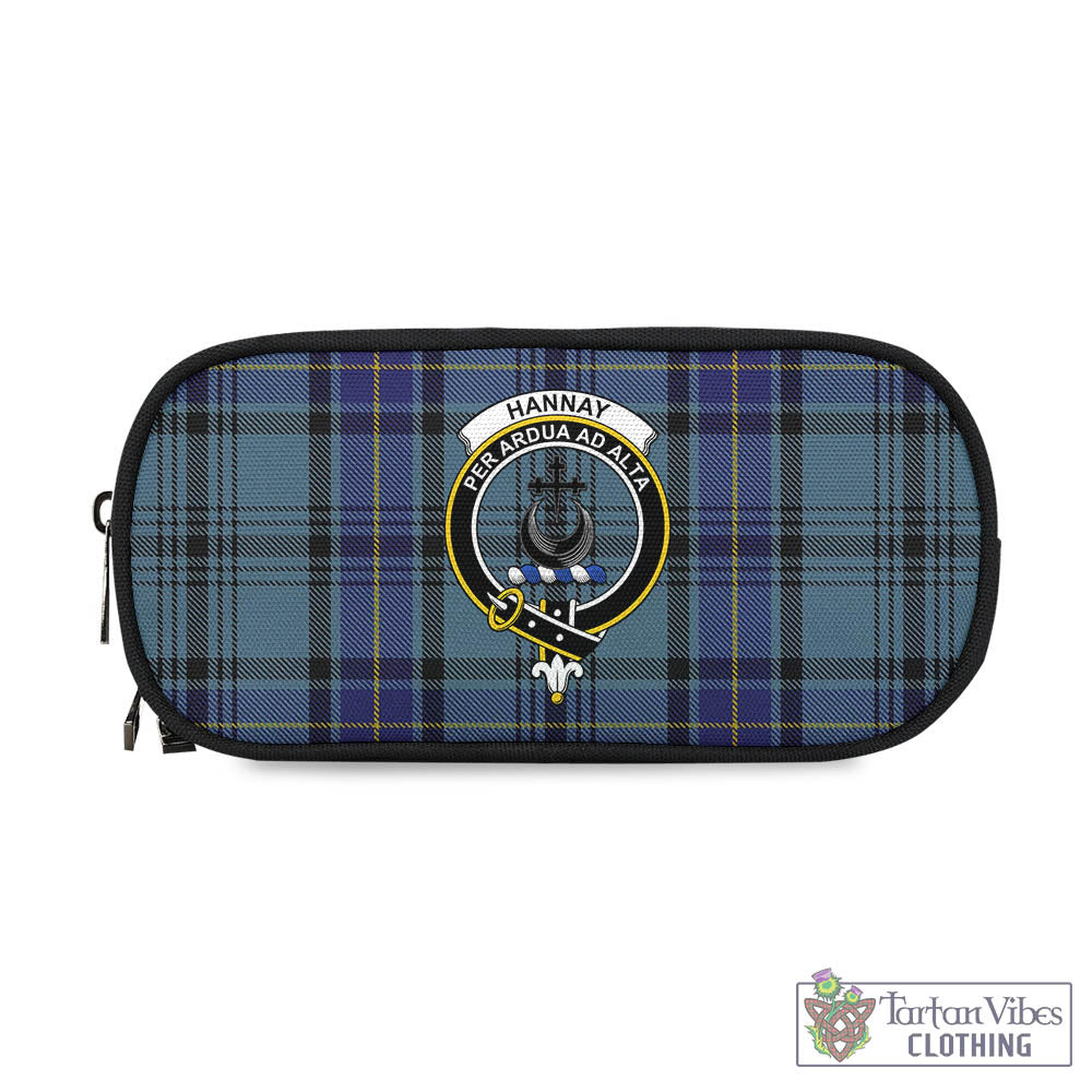 Tartan Vibes Clothing Hannay Blue Tartan Pen and Pencil Case with Family Crest