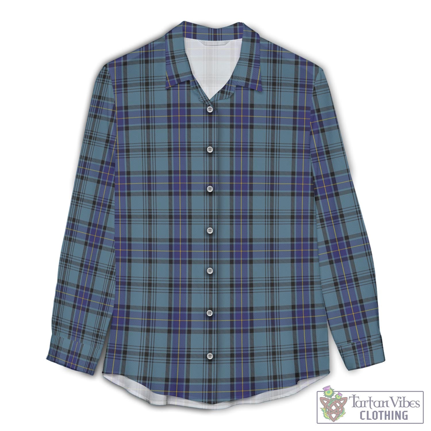 Hannay Blue Tartan Womens Casual Shirt