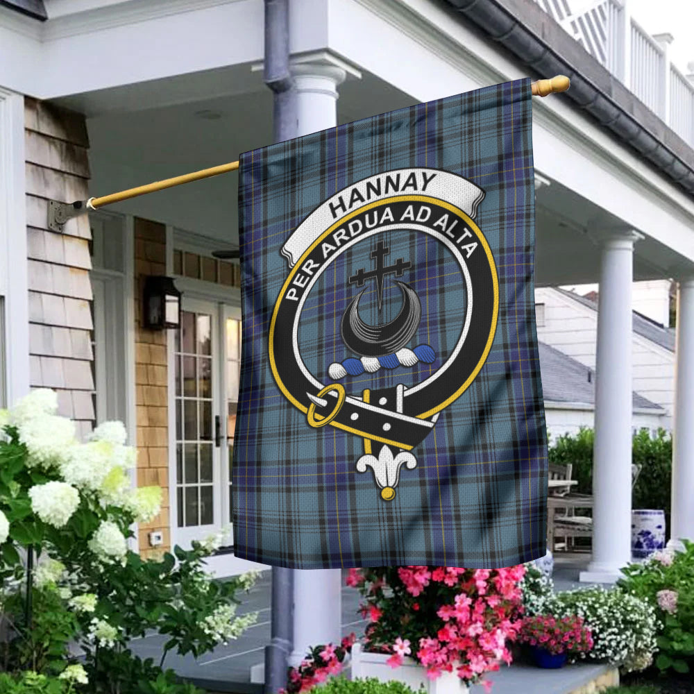 hannay-blue-tartan-flag-with-family-crest