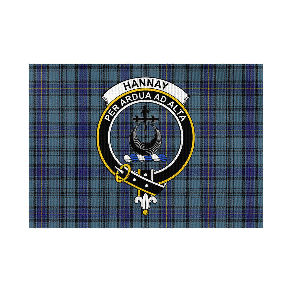 hannay-blue-tartan-flag-with-family-crest