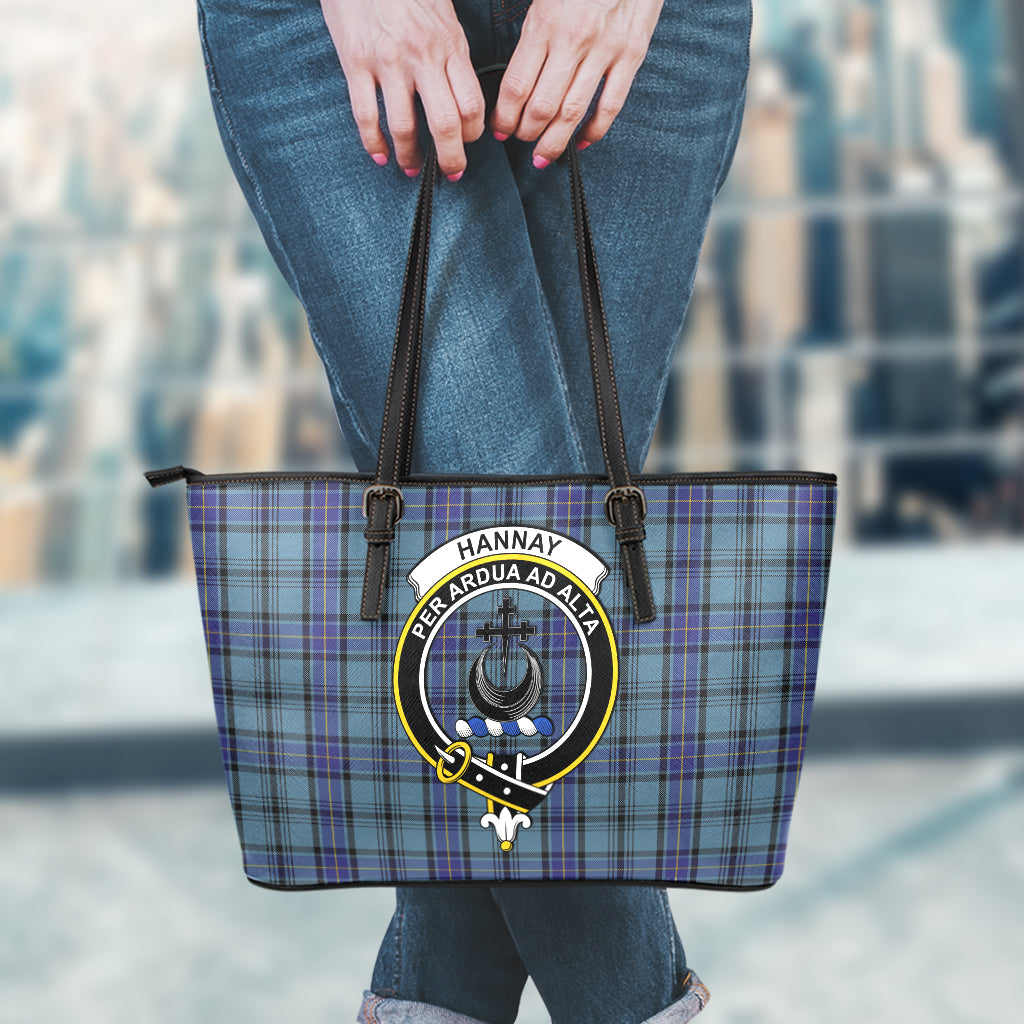 hannay-blue-tartan-leather-tote-bag-with-family-crest