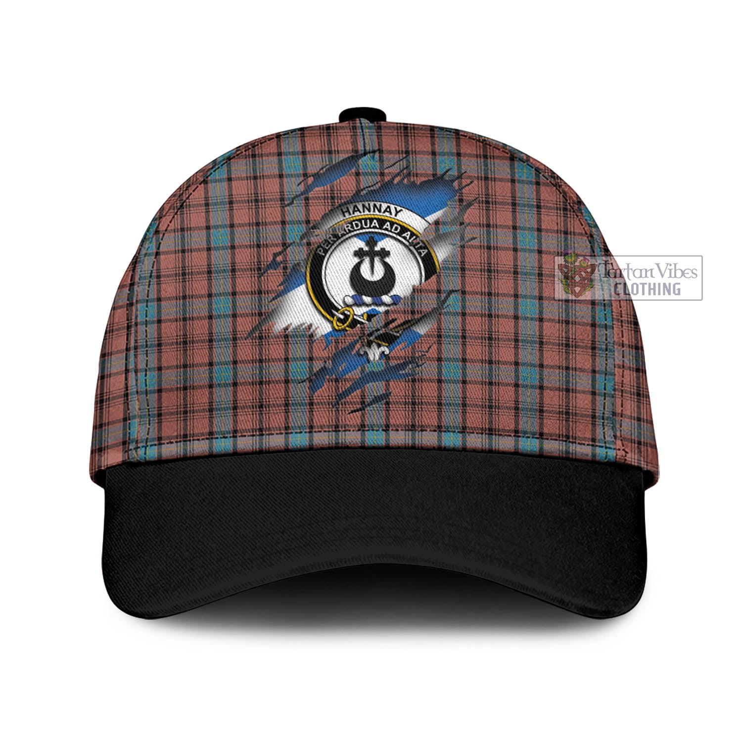 Tartan Vibes Clothing Hannay Dress Tartan Classic Cap with Family Crest In Me Style