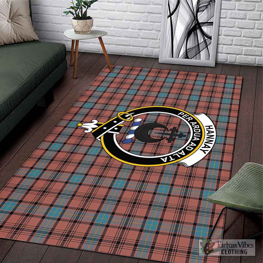 Tartan Vibes Clothing Hannay Dress Tartan Area Rug with Family Crest