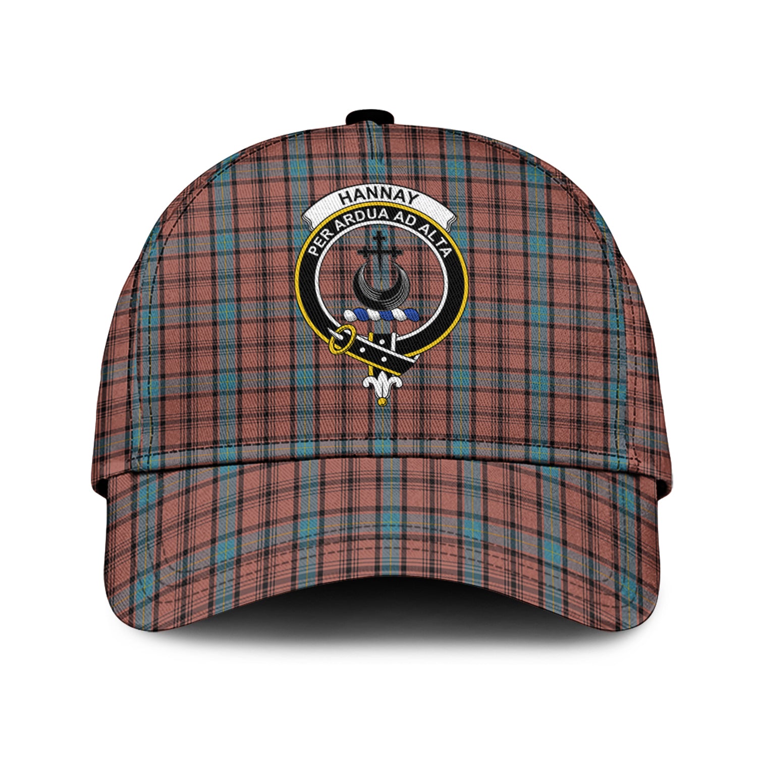 Hannay Dress Tartan Classic Cap with Family Crest Classic Cap Universal Fit - Tartan Vibes Clothing