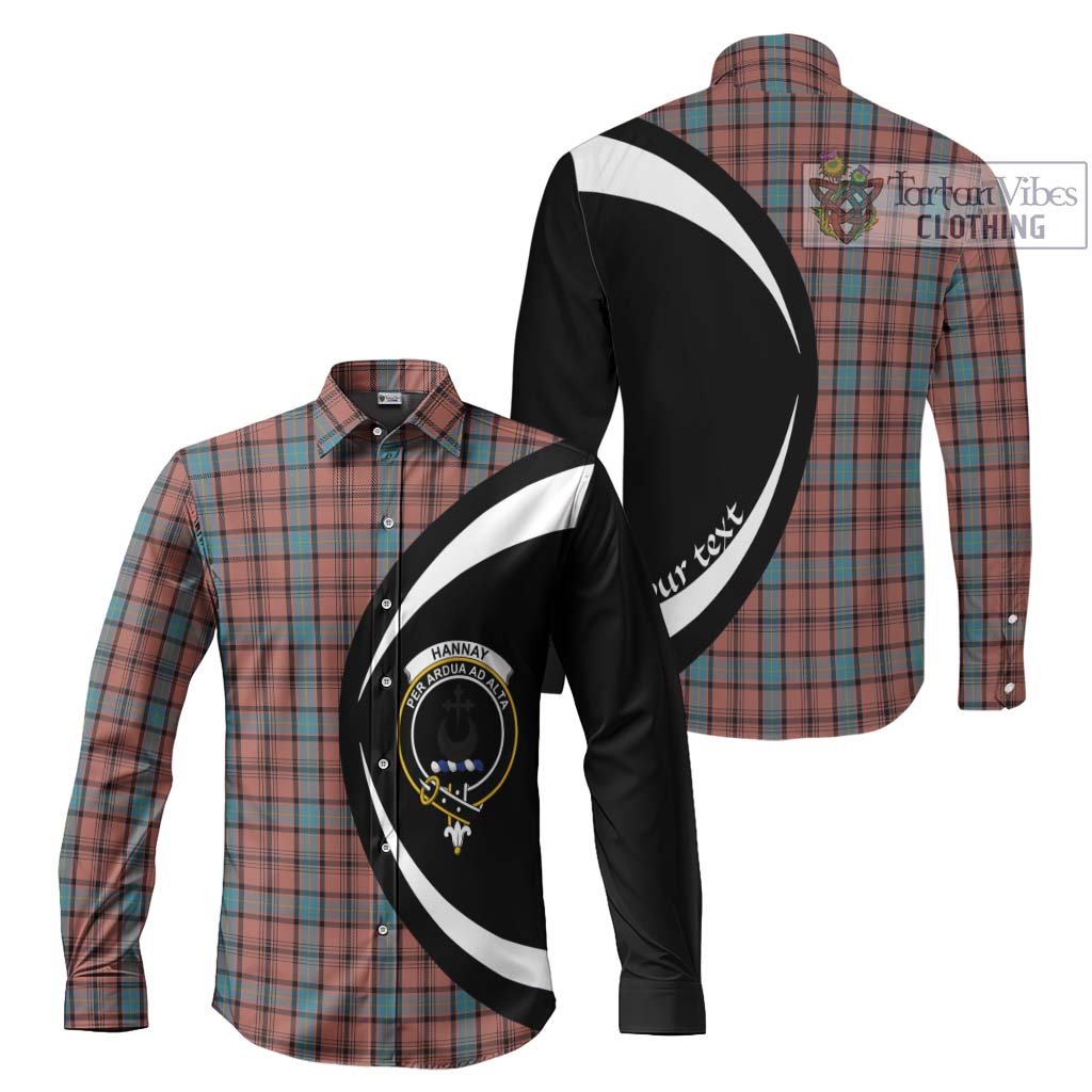 Hannay Dress Tartan Long Sleeve Button Up with Family Crest Circle Style Men's Shirt S - Tartan Vibes Clothing