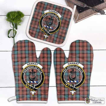 Hannay Dress Tartan Combo Oven Mitt & Pot-Holder with Family Crest