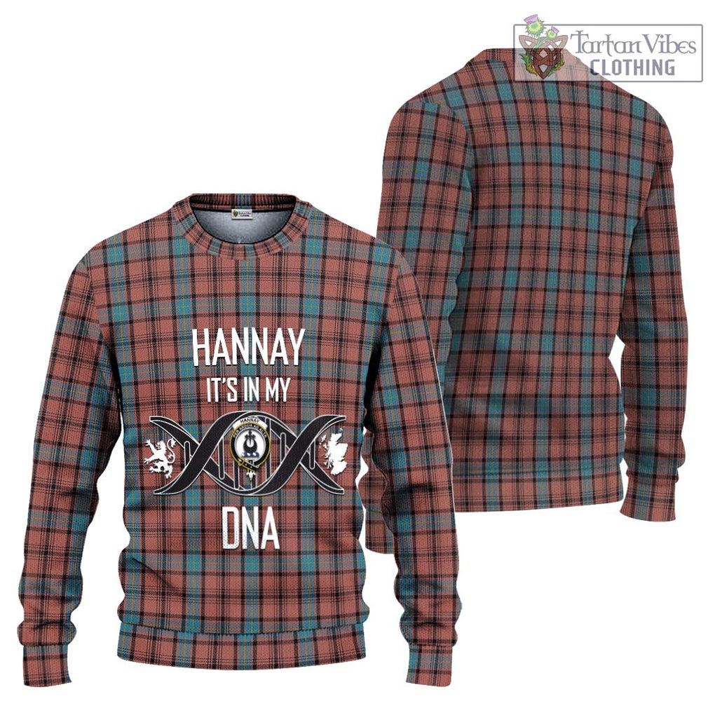 Hannay Dress Tartan Knitted Sweater with Family Crest DNA In Me Style Unisex - Tartanvibesclothing Shop