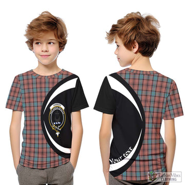 Hannay Dress Tartan Kid T-Shirt with Family Crest Circle Style