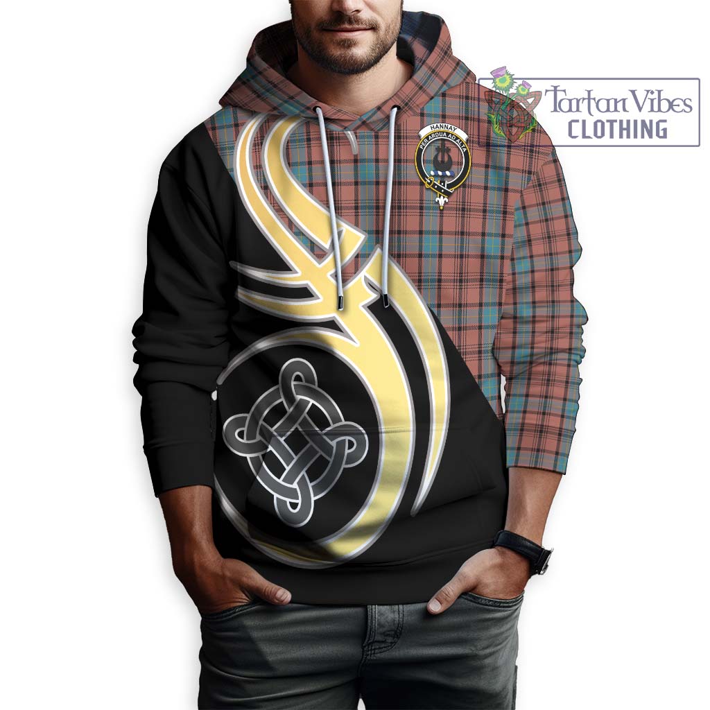 Hannay Dress Tartan Hoodie with Family Crest and Celtic Symbol Style Zip Hoodie - Tartan Vibes Clothing