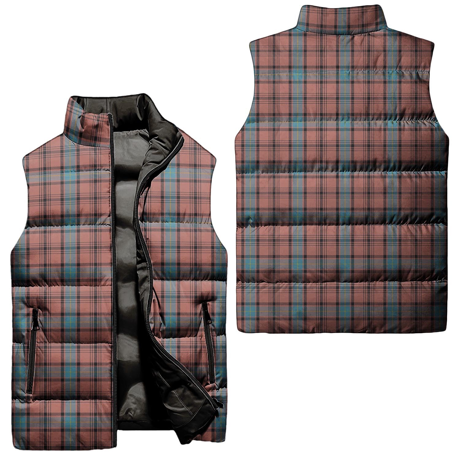 Hannay Dress Tartan Sleeveless Puffer Jacket Unisex - Tartanvibesclothing