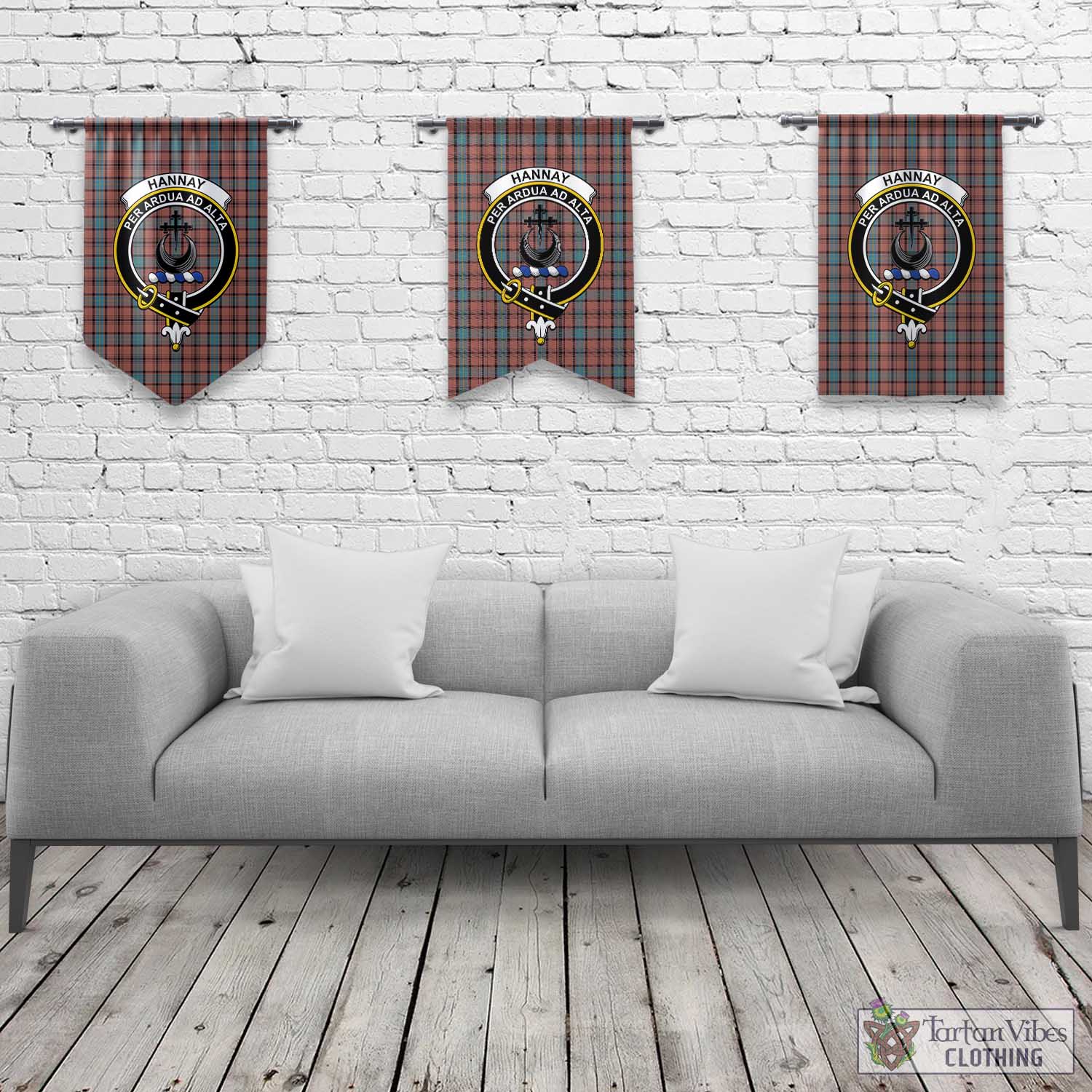 Tartan Vibes Clothing Hannay Dress Tartan Gonfalon, Tartan Banner with Family Crest