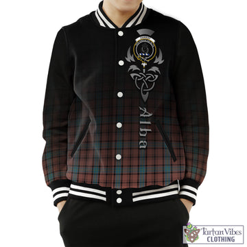 Hannay Dress Tartan Baseball Jacket Featuring Alba Gu Brath Family Crest Celtic Inspired