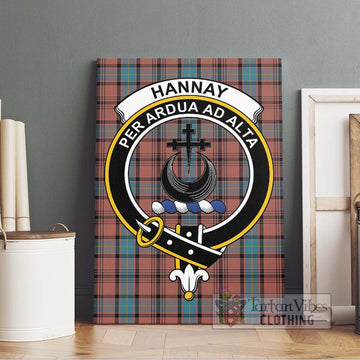 Hannay Dress Tartan Canvas Print Wall Art with Family Crest