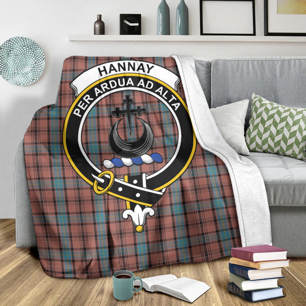 hannay-dress-tartab-blanket-with-family-crest