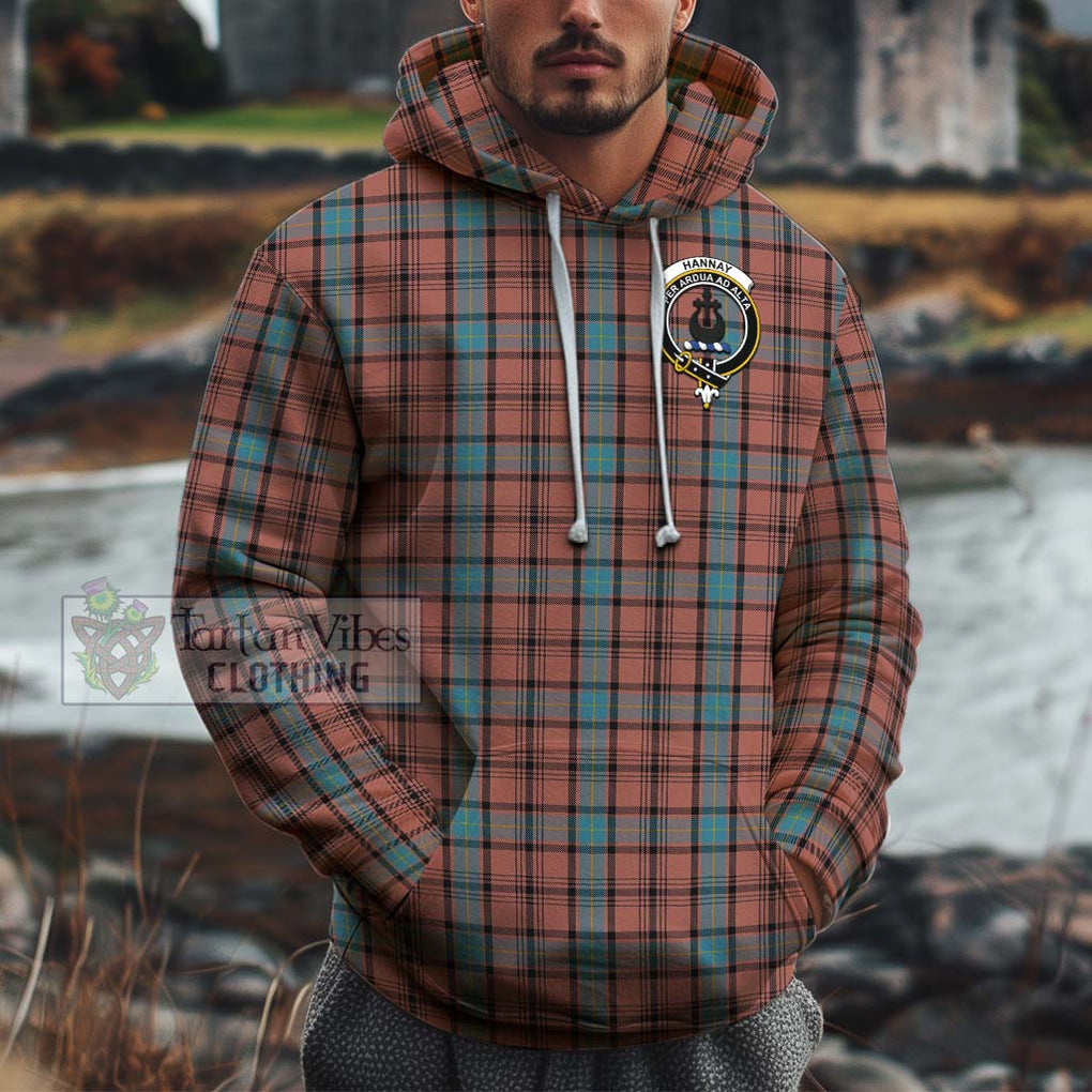 Hannay Dress Tartan Cotton Hoodie with Family Crest Pullover Hoodie XS - Tartan Vibes Clothing