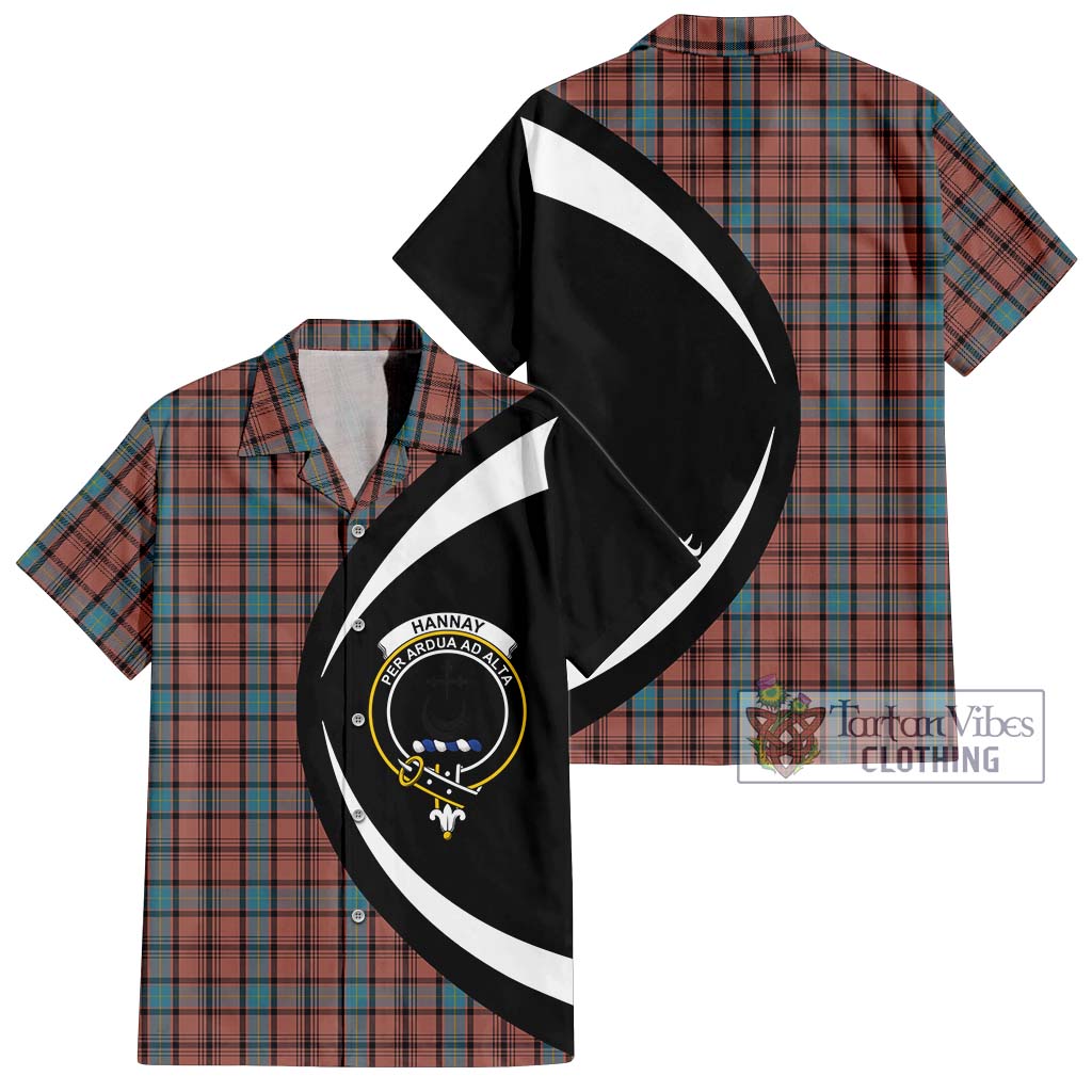 Hannay Dress Tartan Short Sleeve Button Up with Family Crest Circle Style Kid - Tartan Vibes Clothing