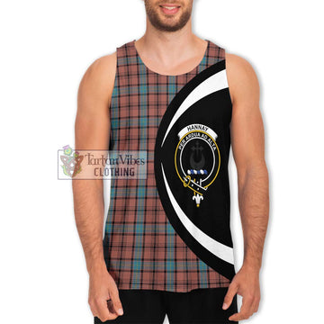 Hannay Dress Tartan Men's Tank Top with Family Crest Circle Style