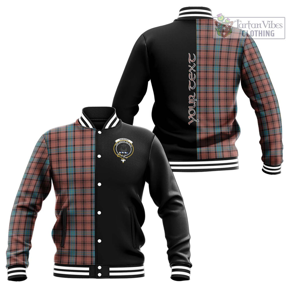 Hannay Dress Tartan Baseball Jacket with Family Crest and Half Of Me Style Unisex - Tartanvibesclothing Shop