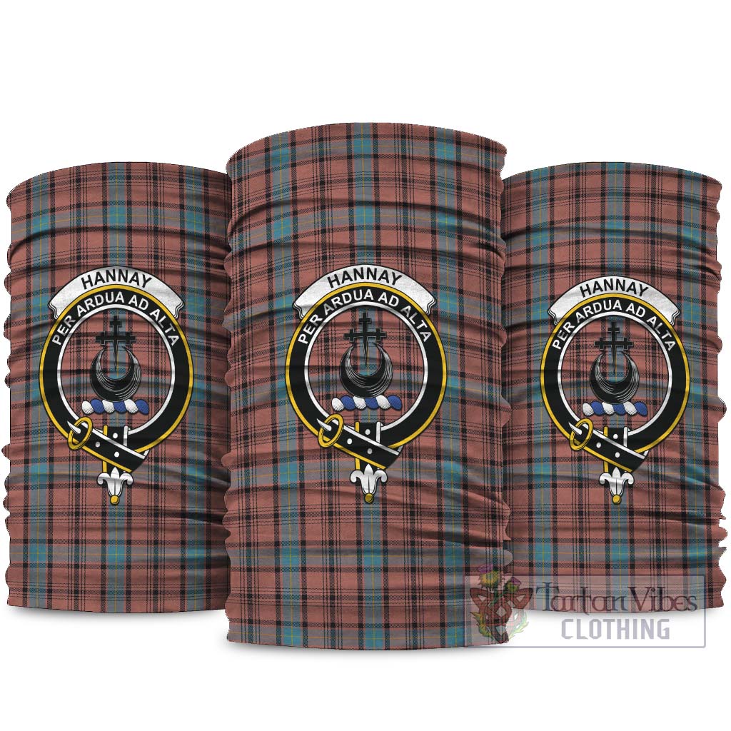 Hannay Dress Tartan Neck Gaiters, Tartan Bandanas, Tartan Head Band with Family Crest