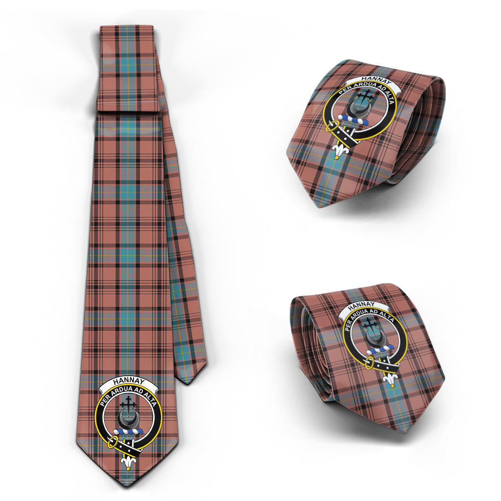 Hannay Dress Tartan Classic Necktie with Family Crest Necktie One Size - Tartan Vibes Clothing