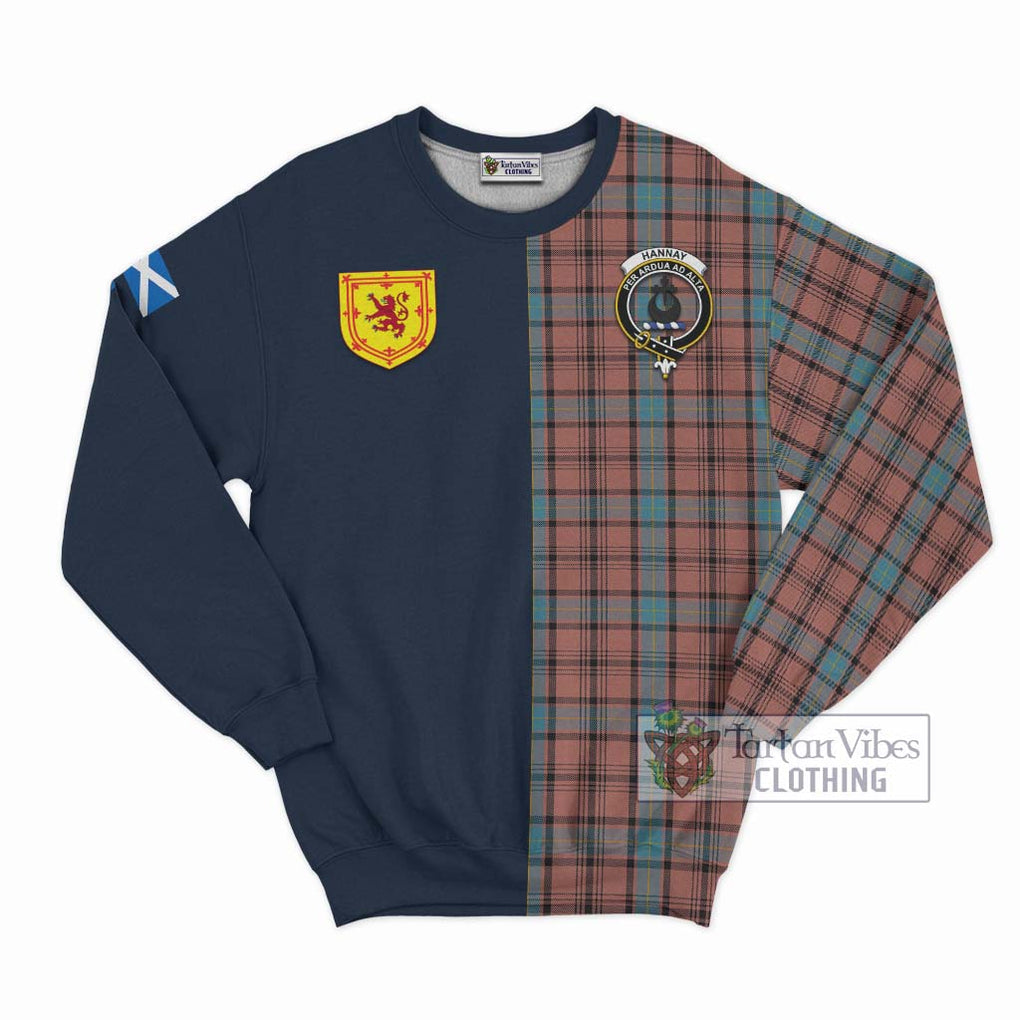 Tartan Vibes Clothing Hannay Dress Tartan Sweatshirt with Scottish Lion Royal Arm Half Style