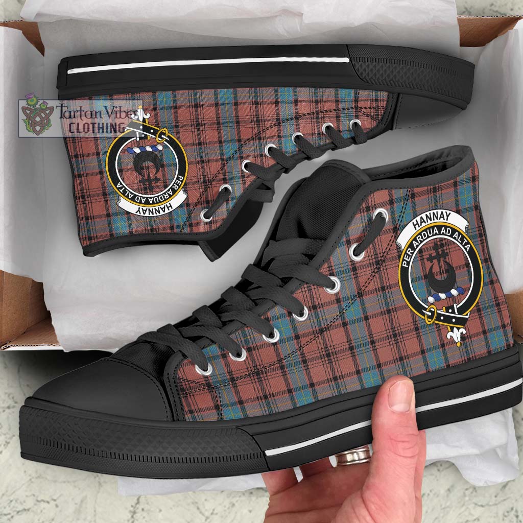 Tartan Vibes Clothing Hannay Dress Tartan High Top Shoes with Family Crest