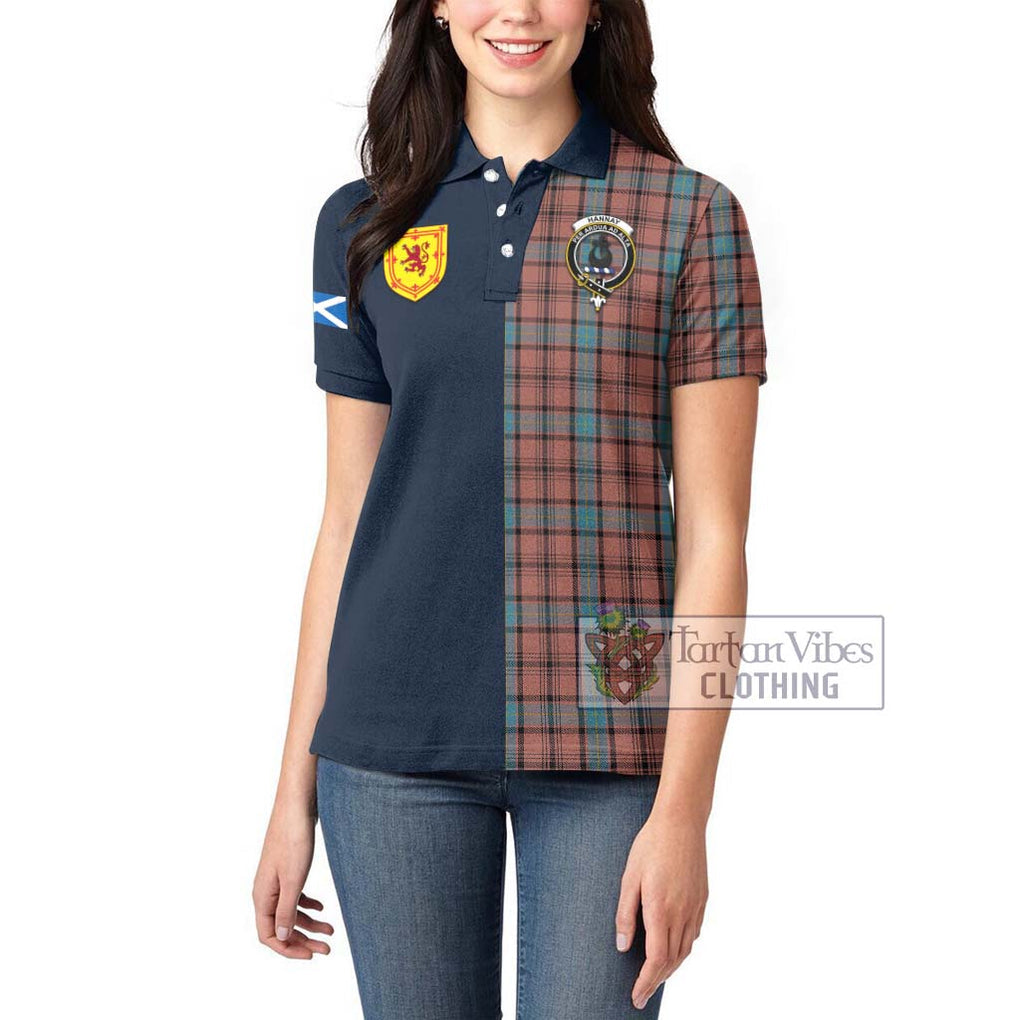 Tartan Vibes Clothing Hannay Dress Tartan Women's Polo Shirt with Scottish Lion Royal Arm Half Style