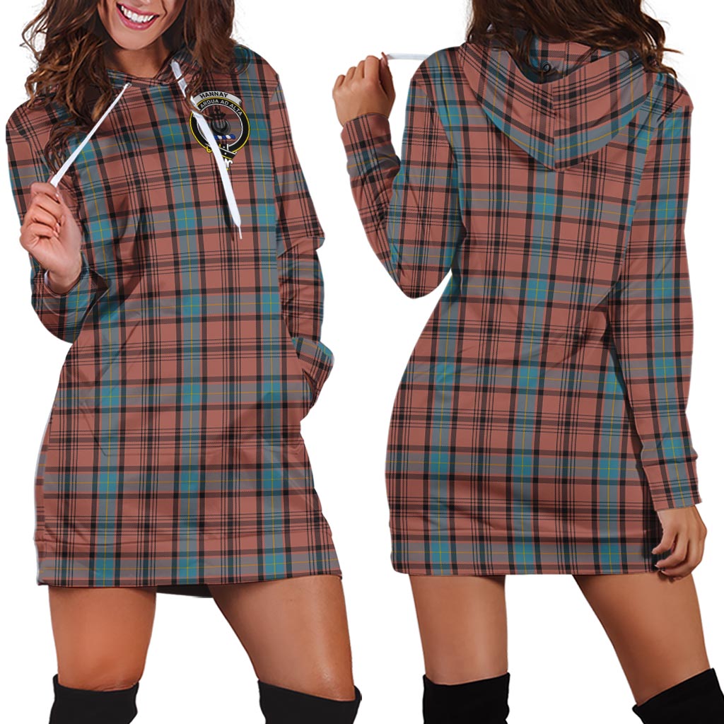 Hannay Dress Tartan Hoodie Dress with Family Crest - Tartan Vibes Clothing