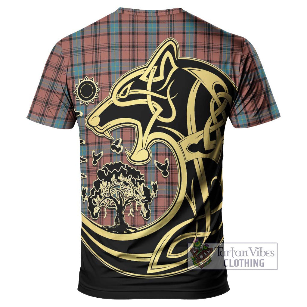 Hannay Dress Tartan T-Shirt with Family Crest Celtic Wolf Style - Tartan Vibes Clothing