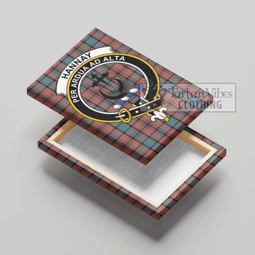 Hannay Dress Tartan Canvas Print Wall Art with Family Crest