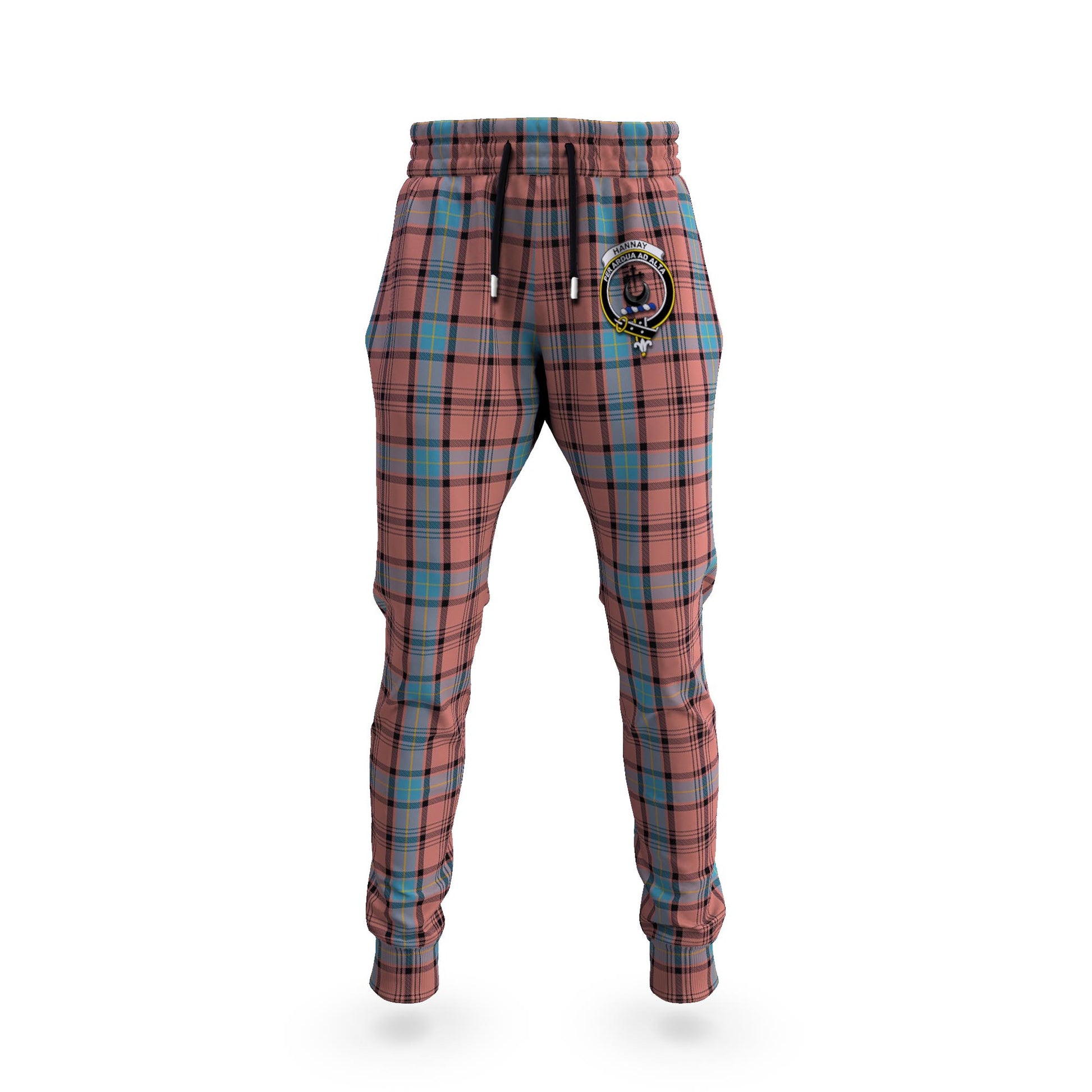 Hannay Dress Tartan Joggers Pants with Family Crest 5XL - Tartan Vibes Clothing