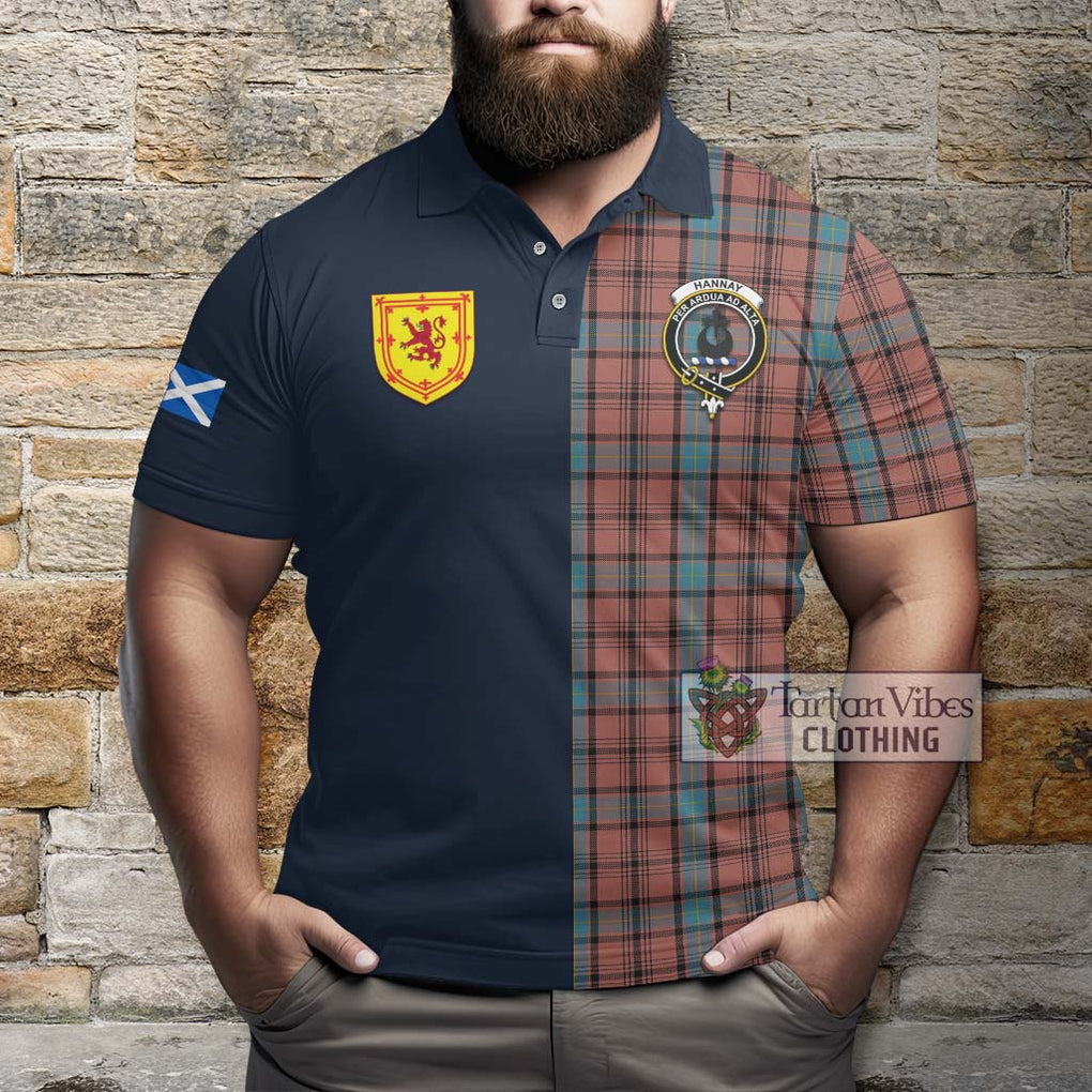 Tartan Vibes Clothing Hannay Dress Tartan Polo Shirt with Scottish Lion Royal Arm Half Style