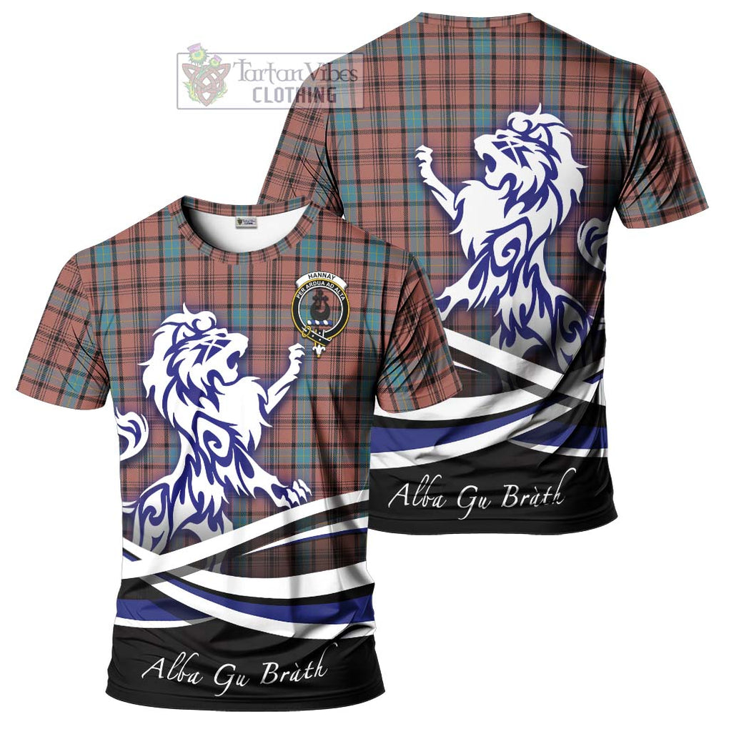 Tartan Vibes Clothing Hannay Dress Tartan Cotton T-shirt with Alba Gu Brath Regal Lion Emblem