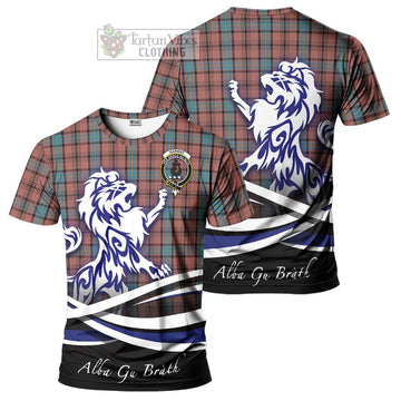 Hannay Dress Tartan Cotton T-shirt with Alba Gu Brath Regal Lion Emblem