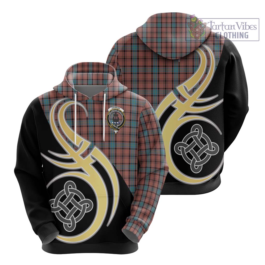 Hannay Dress Tartan Hoodie with Family Crest and Celtic Symbol Style - Tartan Vibes Clothing