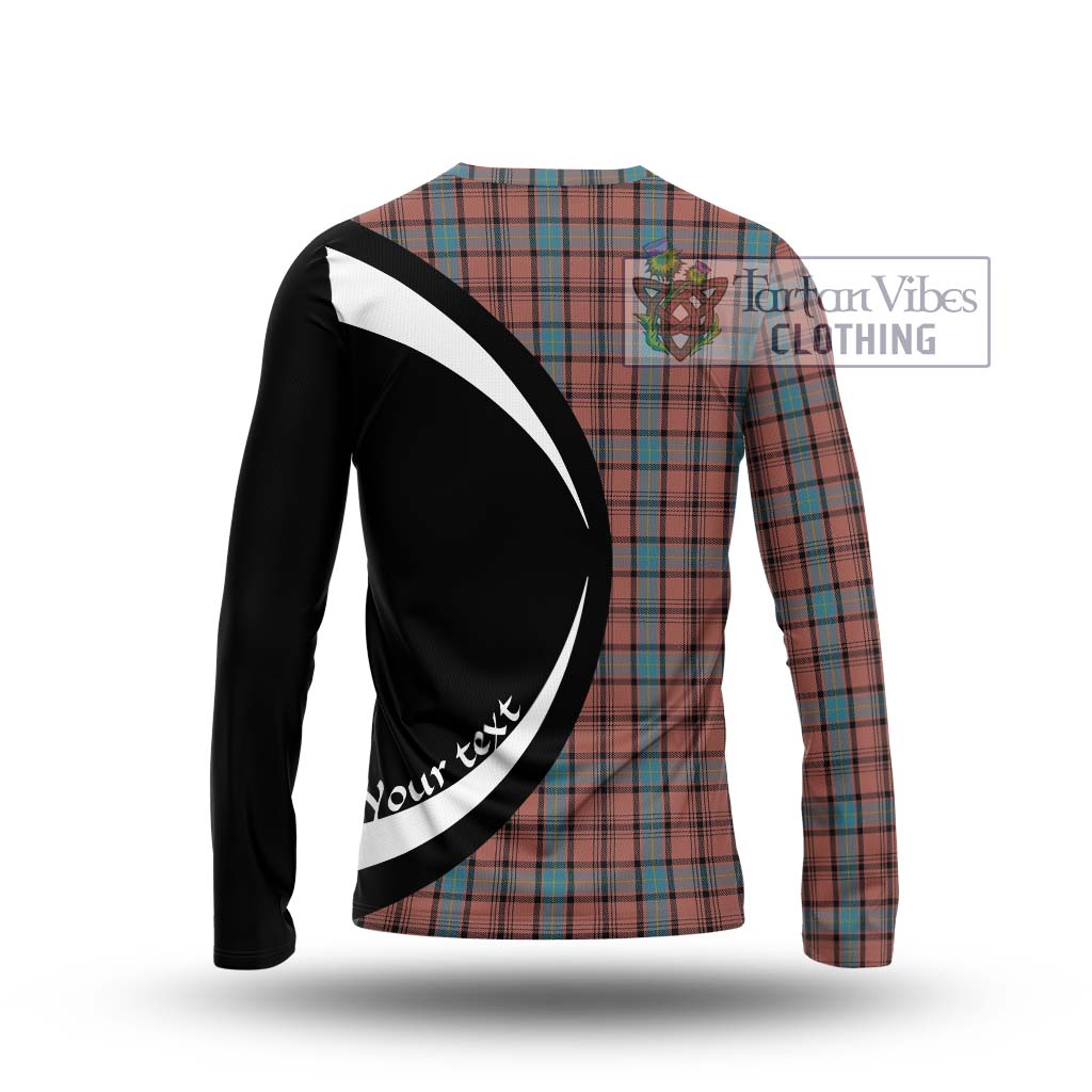 Hannay Dress Tartan Long Sleeve T-Shirt with Family Crest Circle Style - Tartan Vibes Clothing